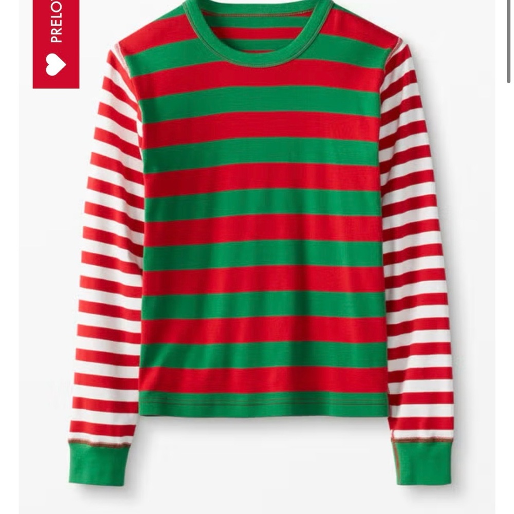 Hanna Andersson PJ Set!  Red and Green striped matching pajamas